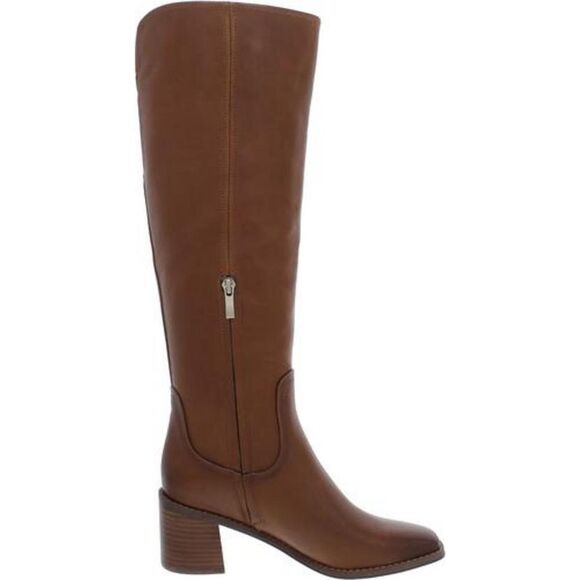 27 Edit Womens Edda Brown Wide Calf Leather Knee-High Boots NWT